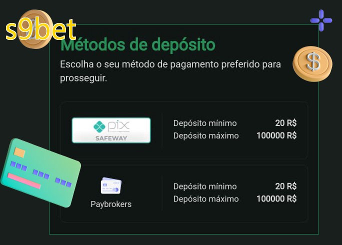 O cassino s9betbet oferece uma grande variedade de métodos de pagamento